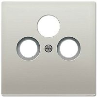 Лицевая панель Jung LS990 metal для 3-м. розетки TV+R+SAT сталь картинка